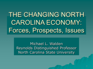 The Changing North Carolina Economy