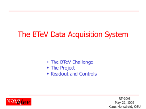 The BTeV Data Acquisition System