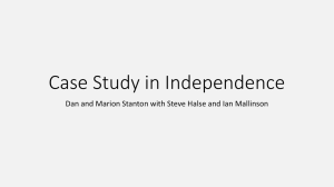 Case Study in Independence