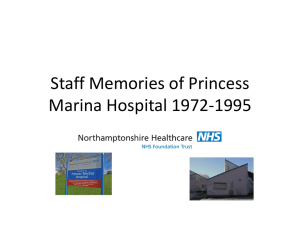 Staff Memories of Princess Marina Hospital 1972-1995