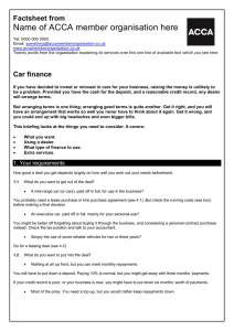 ACCA guide to... car finance