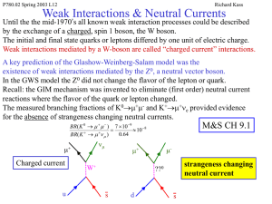 Lecture 11, Neutral Current Weak Interactions (ppt)