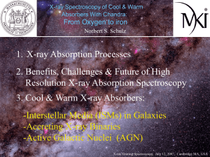 1. X-ray Absorption Processes 2. Benefits, Challenges &amp; Future of High