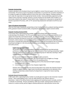 Assistantship workload policy