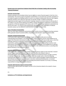 Graduate Assistantship workload policy