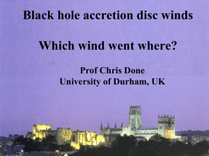 Black hole accretion disc winds Which wind went where? Prof Chris Done
