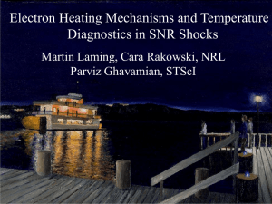 Electron Heating Mechanisms and Temperature Diagnostics in SNR Shocks
