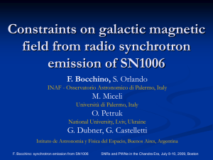 Constraints on the Galactic Magnetic Field from the Synchrotron Radio Emission of SN 1006