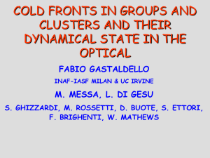 Cold Fronts in Groups and Clusters and their Dynamical State in the Optical