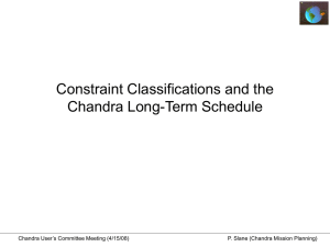 Constraint Classifications and the Chandra Long-Term Schedule