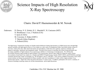 Science Impacts of High Resolution X-Ray Spectroscopy