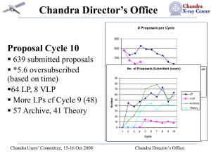 Chandra Director’s Office Proposal Cycle 10
