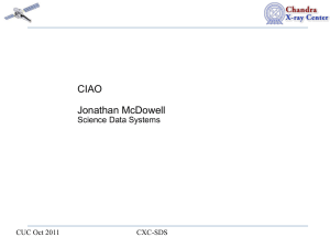 CIAO Jonathan McDowell Science Data Systems