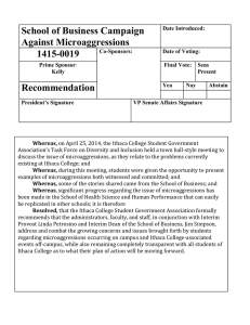 School of Business Campaign Against Microaggressions 1415-0019 Recommendation
