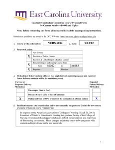 NURS 6082 9/13/12  Graduate Curriculum Committee Course Proposal Form