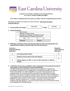 Graduate Curriculum Committee Course Proposal Form