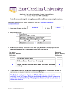 Graduate Curriculum Committee Course Proposal Form