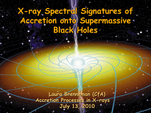 X-Ray Spectral Signature of Accretion onto a Supermassive Black Hole