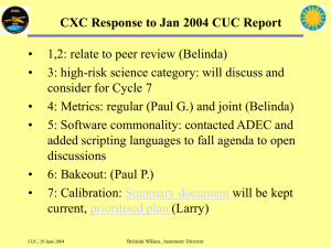 [PPT] CXC Response to Jan 04 CUC Report