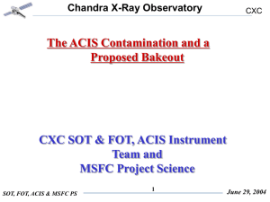 [PPT] ACIS Bakeout
