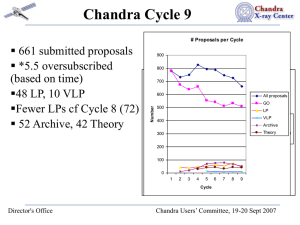 Chandra Cycle 9