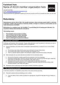 BHP guide to... Redundancy