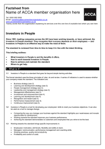 ACCA guide to... investors in people