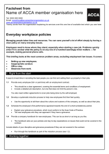 ACCA guide to... everyday workplace policies