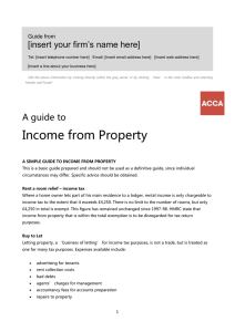 ACCA Guide to... income from property