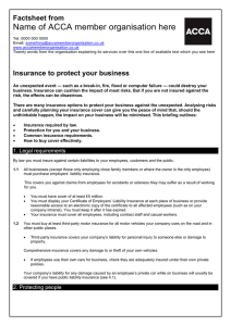 ACCA guide to... insurance to protect your business