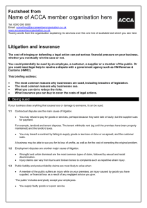 ACCA guide to... litigation and insurance