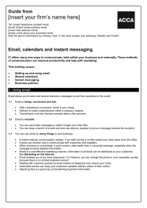ACCA guide to... email, calendars and instant messaging