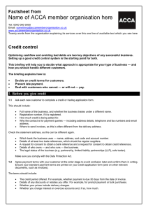 ACCA guide to... Credit control