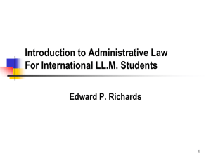 Administrative Law for LLM Students