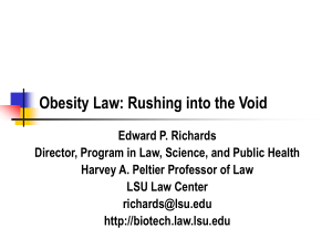 Obesity Laws: What are the Unintended Consequences