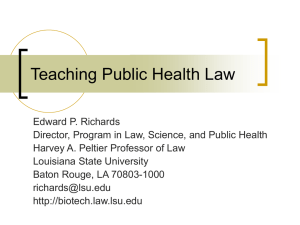 Teaching Public Health Law