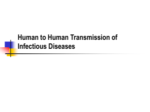 Human to Human Transmission of Infectious Diseases