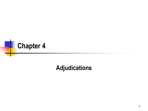 Chapter 4 Adjudications 1