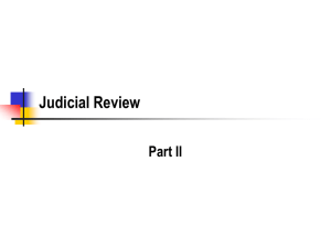 Judicial Review Part II