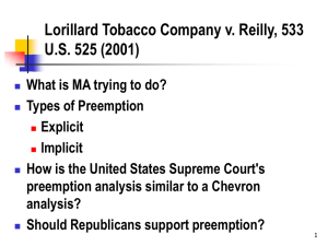 Lorillard Tobacco Company v. Reilly, 533 U.S. 525 (2001)