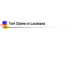Tort Claims in Louisiana