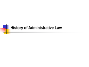 History of Administrative Law