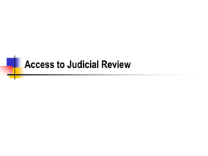 Access to Judicial Review