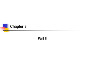 Chapter 8 Part II