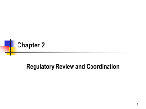 Chapter 2 Regulatory Review and Coordination 1