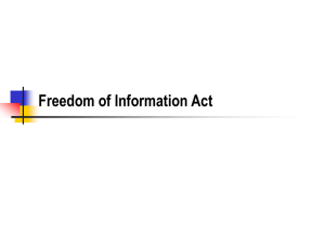 Introduction to FOIA