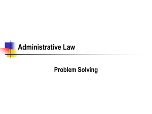 Administrative Law Problem Solving