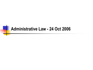 Administrative Law - 24 Oct 2006