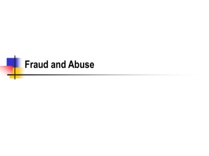 Fraud and Abuse