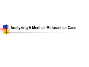 Analyzing a med mal case